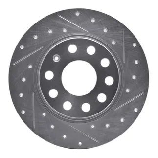 R1 Concepts EDZ-74031R Brake Rotor Drilled and Slotted Silver